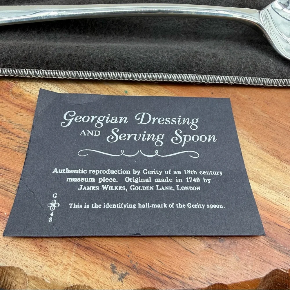 Gerity G-48 Georgian silverplate‎ serving spoon and salad fork set